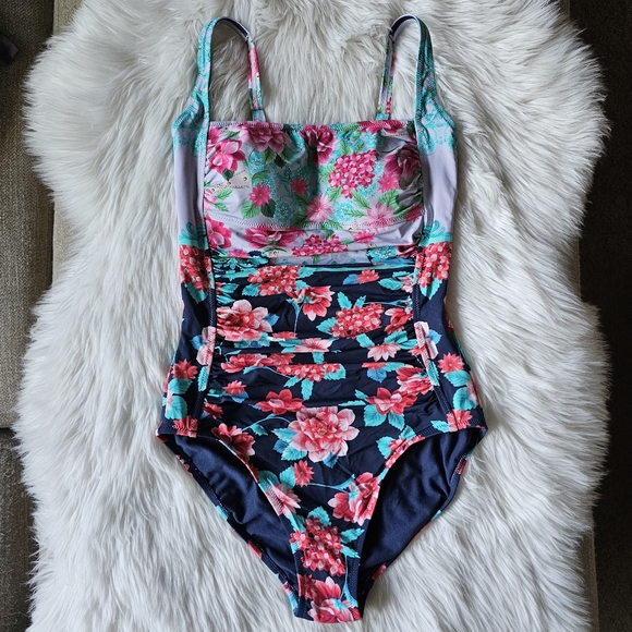 Johnny Was Japer Ruched One Piece Swimsuit - Picture 4 of 16